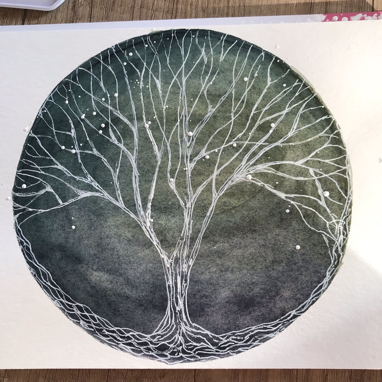 Baum des Lebens malen als Aquarell Bild